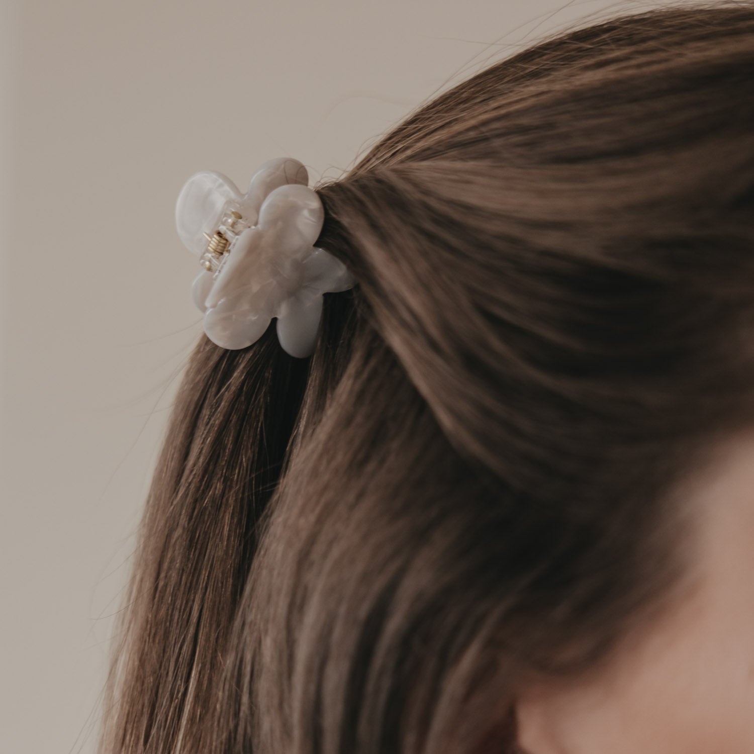 Haarspange "Blume" (Pearl)