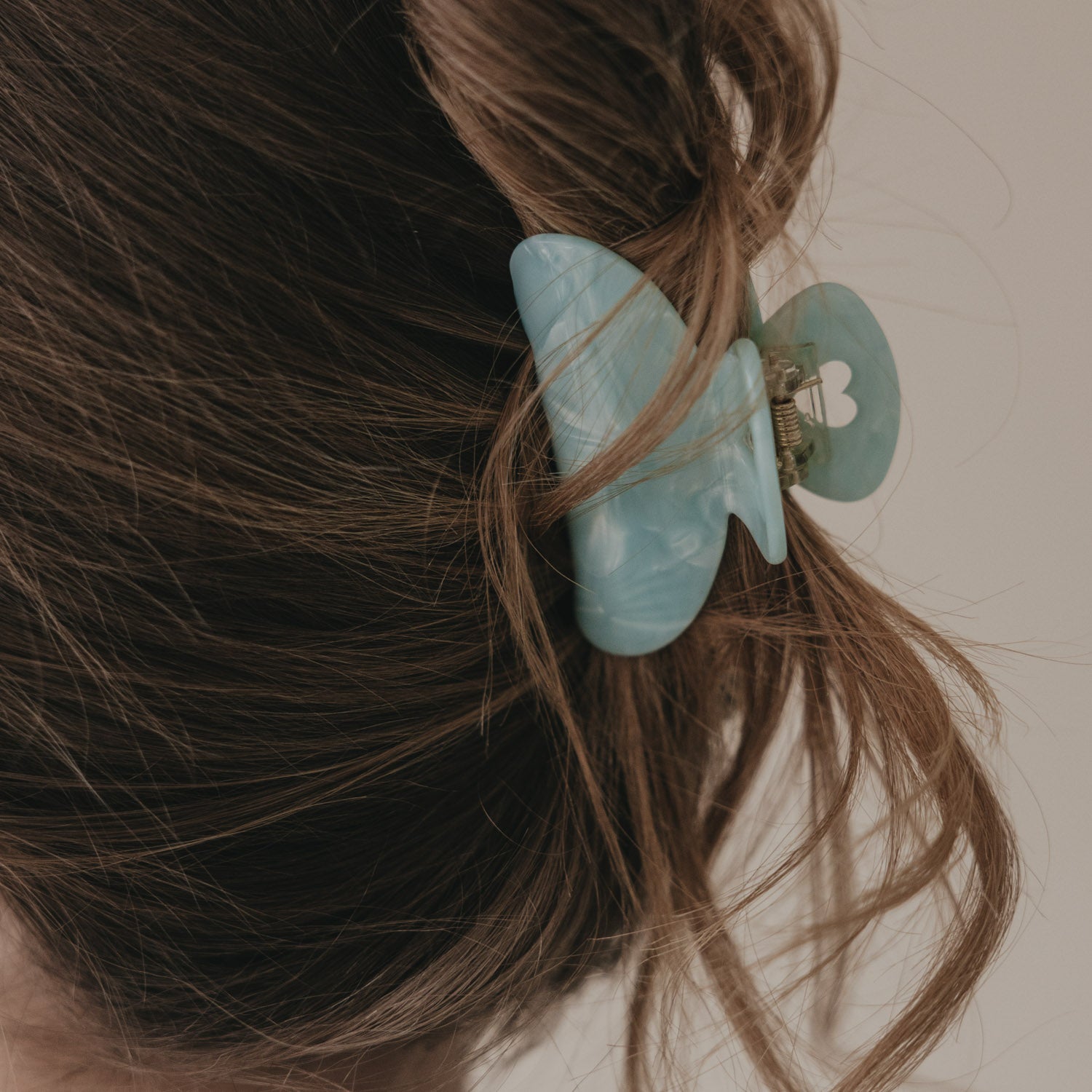 Haarspange "Herz" - Groß (Mint)