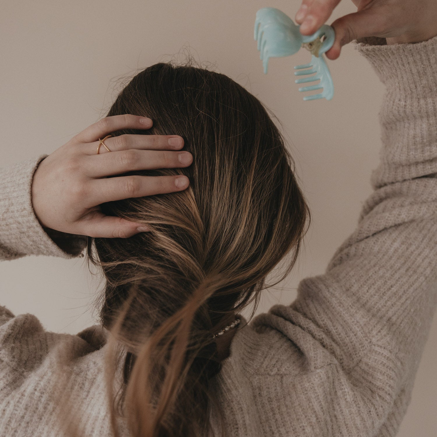 Haarspange "Herz" - Groß (Mint)