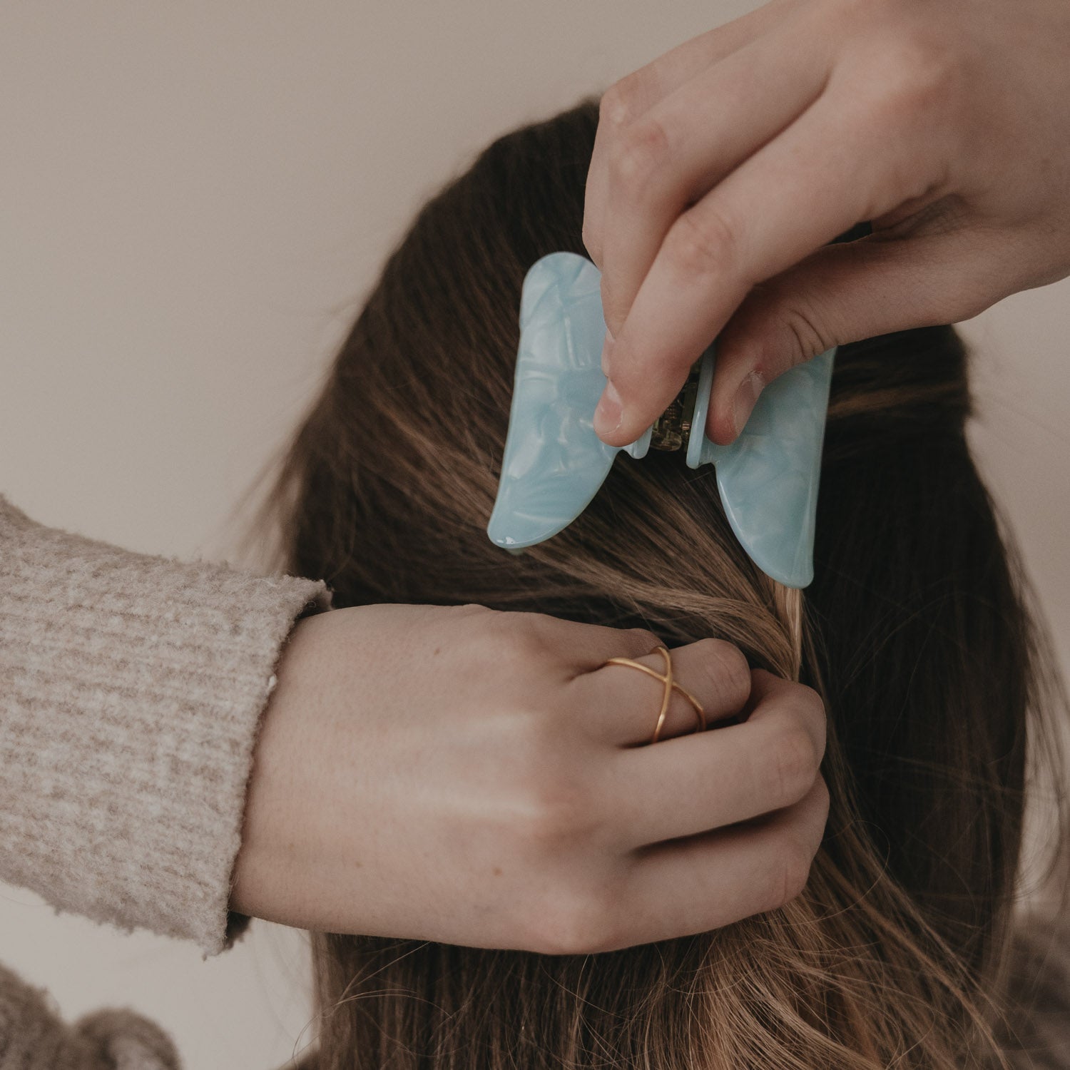 Haarspange "Herz" - Groß (Mint)