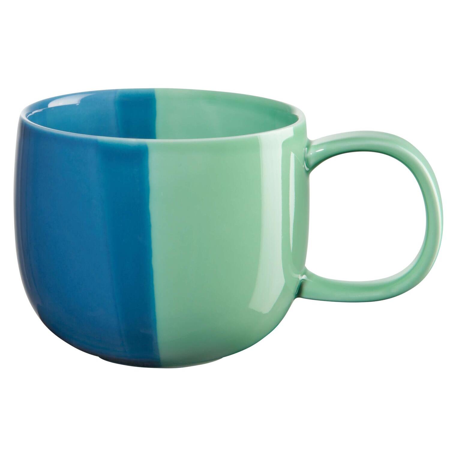 Henkelbecher "blueberry smoothie" - 400 ml (Blau/Mint)