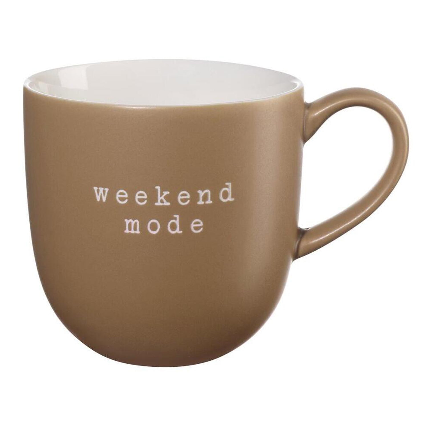 Henkelbecher "weekend mode" - 350 ml (Braun)
