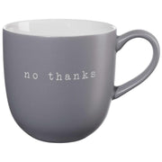 Henkelbecher "no thanks" - 350 ml (Grau)
