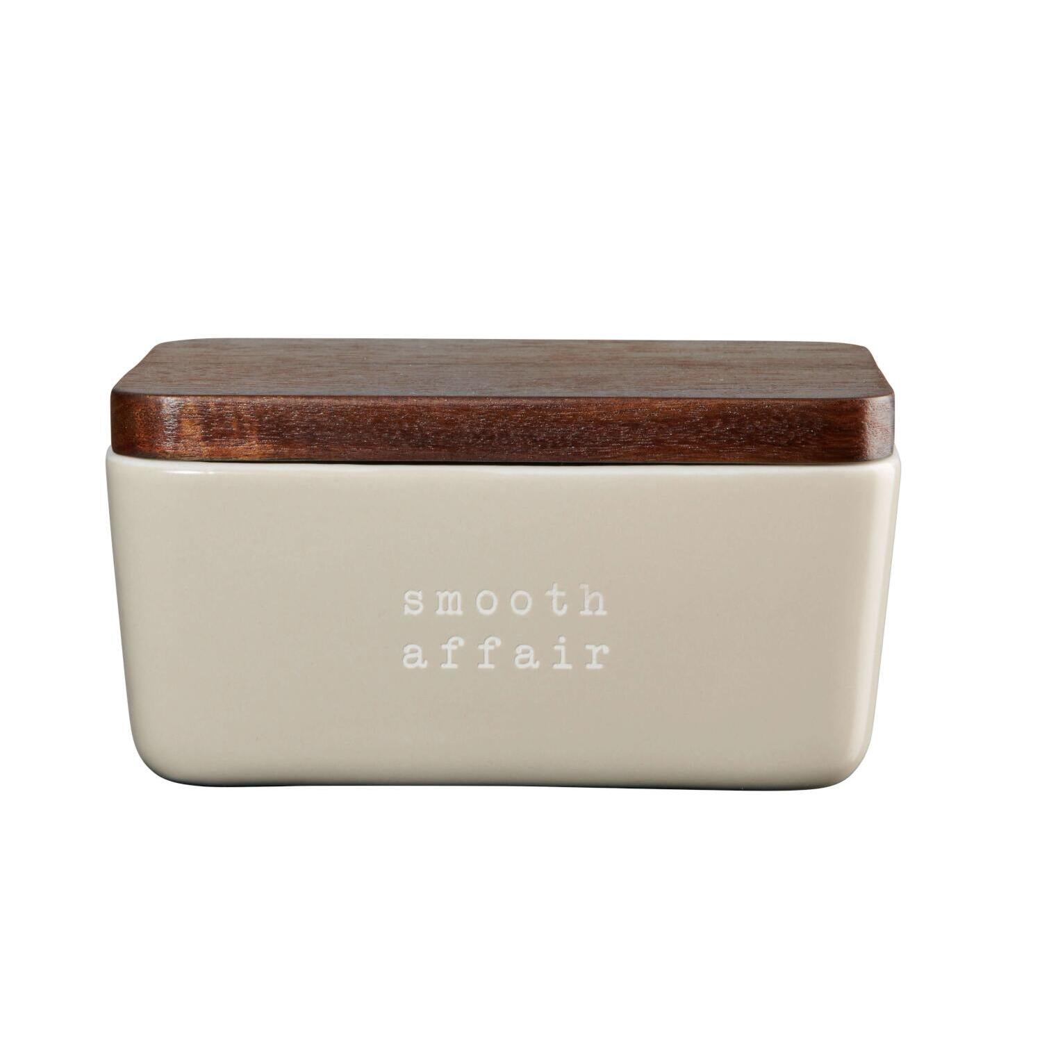 Butterdose "smooth affair" - 15x10x7,8 cm (Nude)