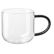 Henkelbecher aus Glas - 400 ml (Schwarz)