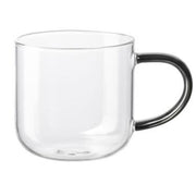 Henkelbecher aus Glas - 400 ml (Grau)