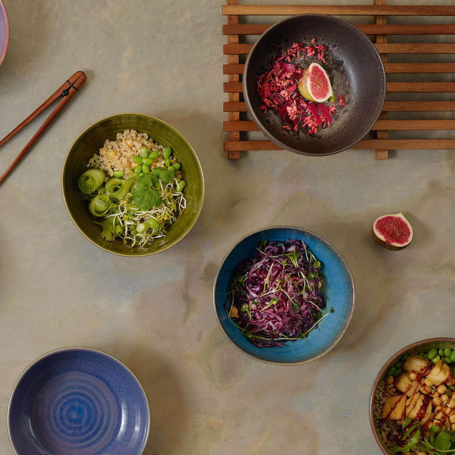 Poke Bowl Schüssel "Mangosteen" - 18x7 cm (Dunkelbraun)