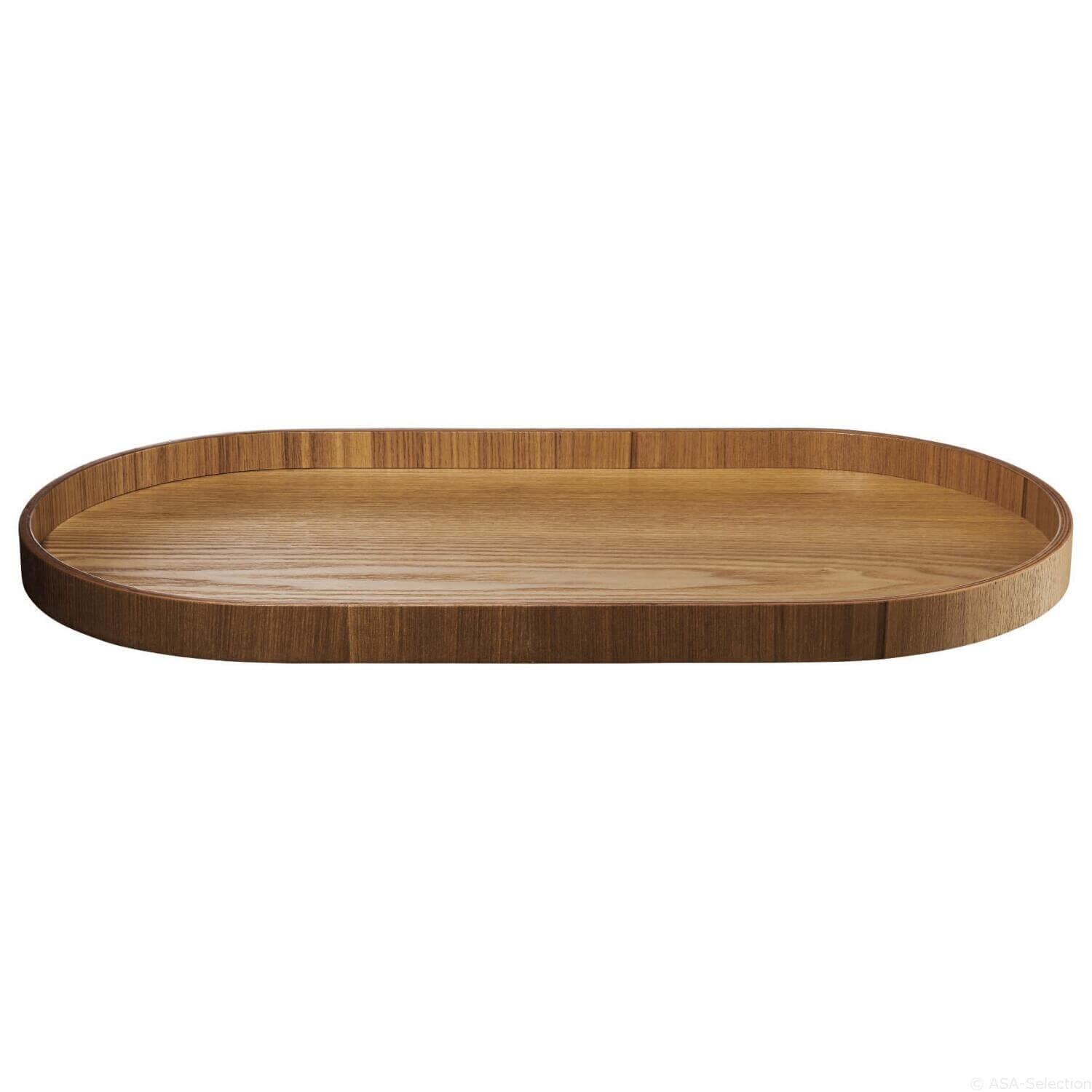 Holztablett oval - 44x22,5 cm (Braun)