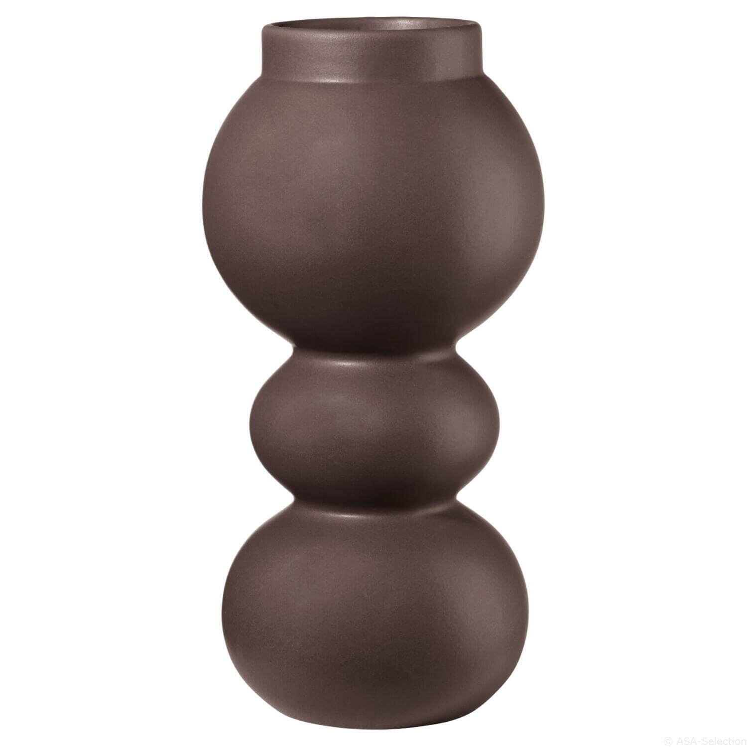 Vase bauchig "Como" - 23,5 cm (Braun)