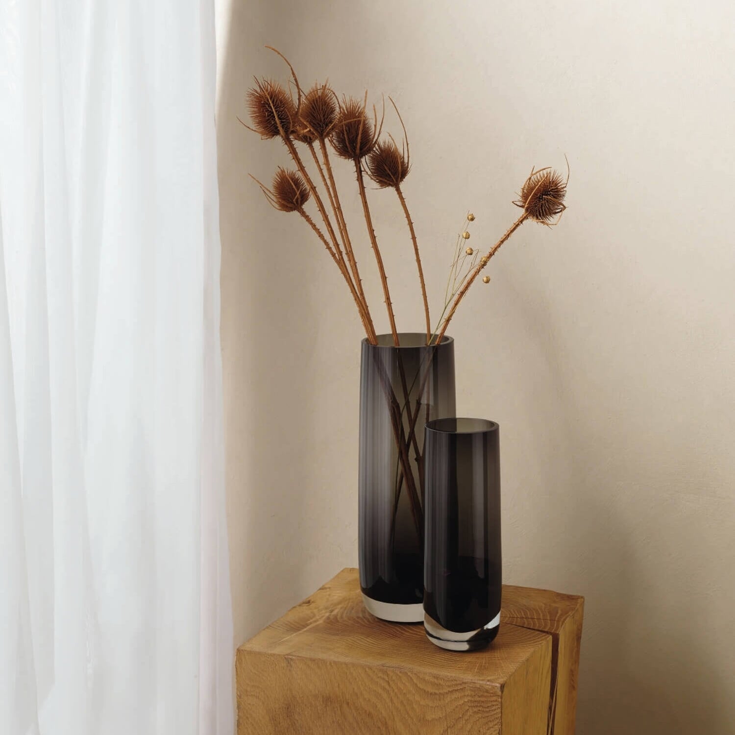 Vase - 8 x 22 cm (Grau)