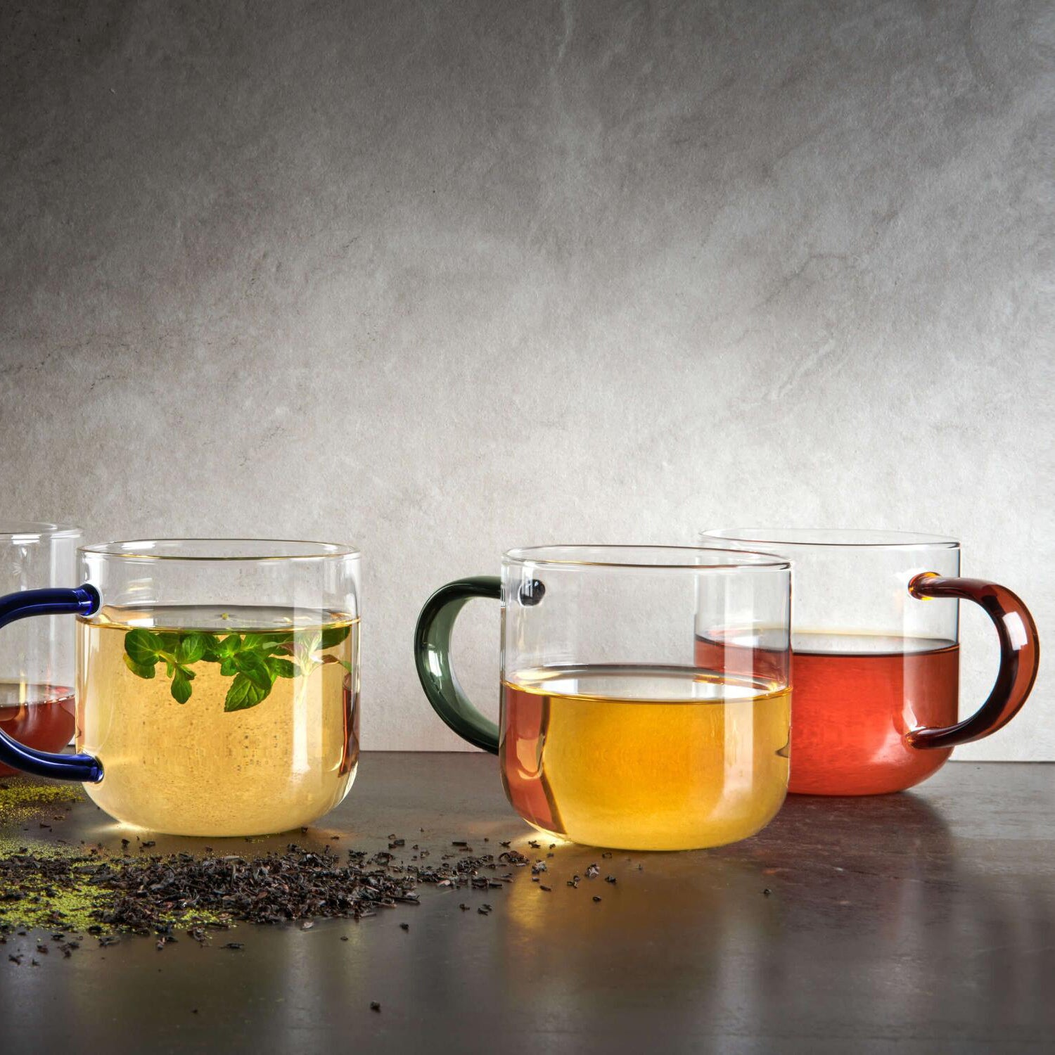 Henkelbecher aus Glas - 400 ml (Braun)