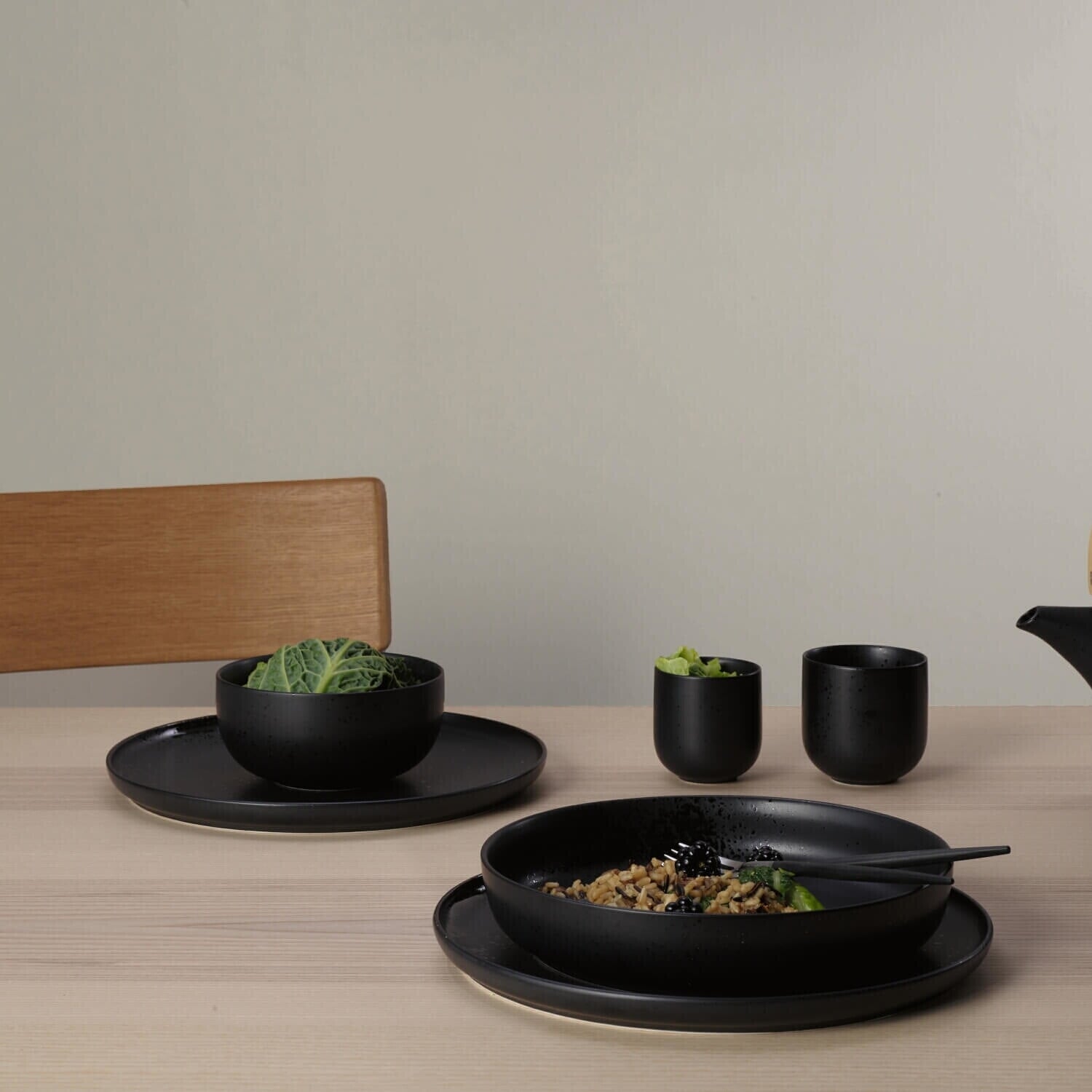 Gourmetteller "Coppa Kuro" - 22 cm (Schwarz)