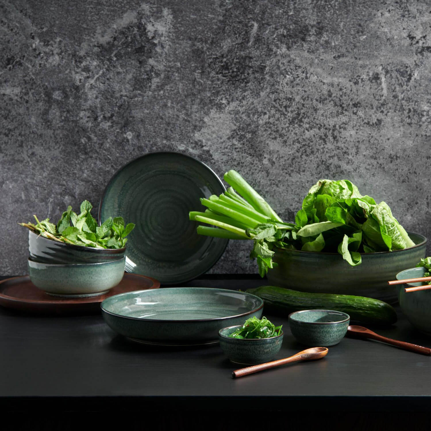 Poke Bowl Schüssel "Ocean" - 25 cm (Grün)