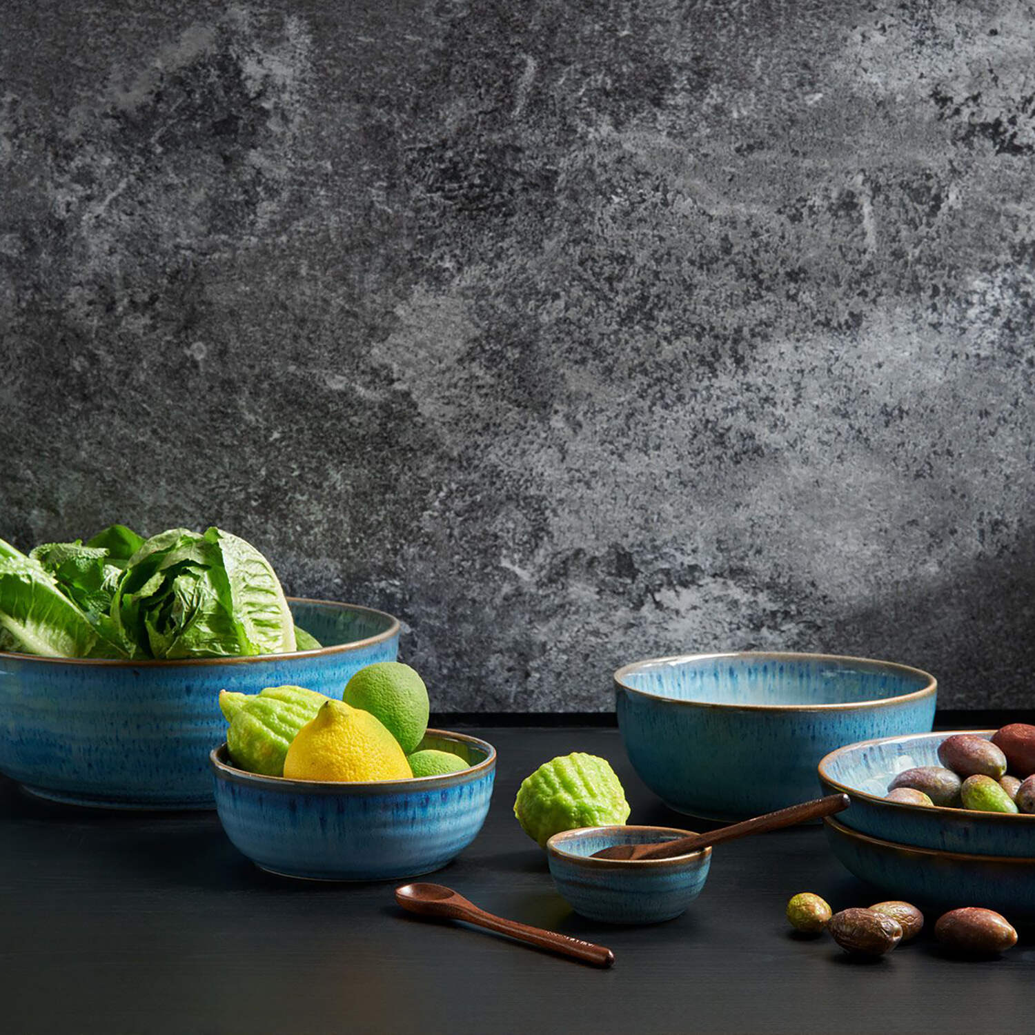 Poke Bowl Scüssel "Tamari" -  25 cm (Blau)