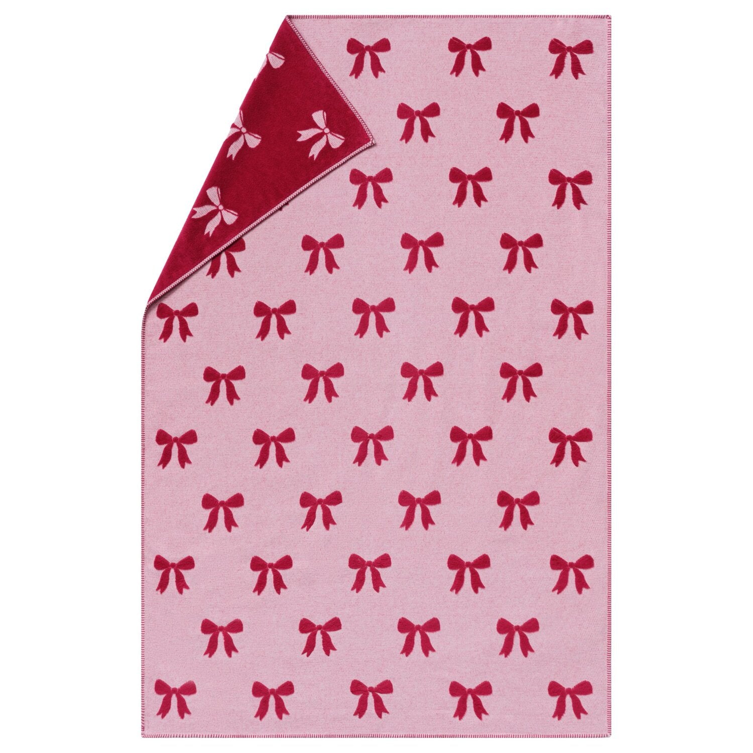 Plaid "CARLA - Schleifen" - 135x200 cm (Rot)