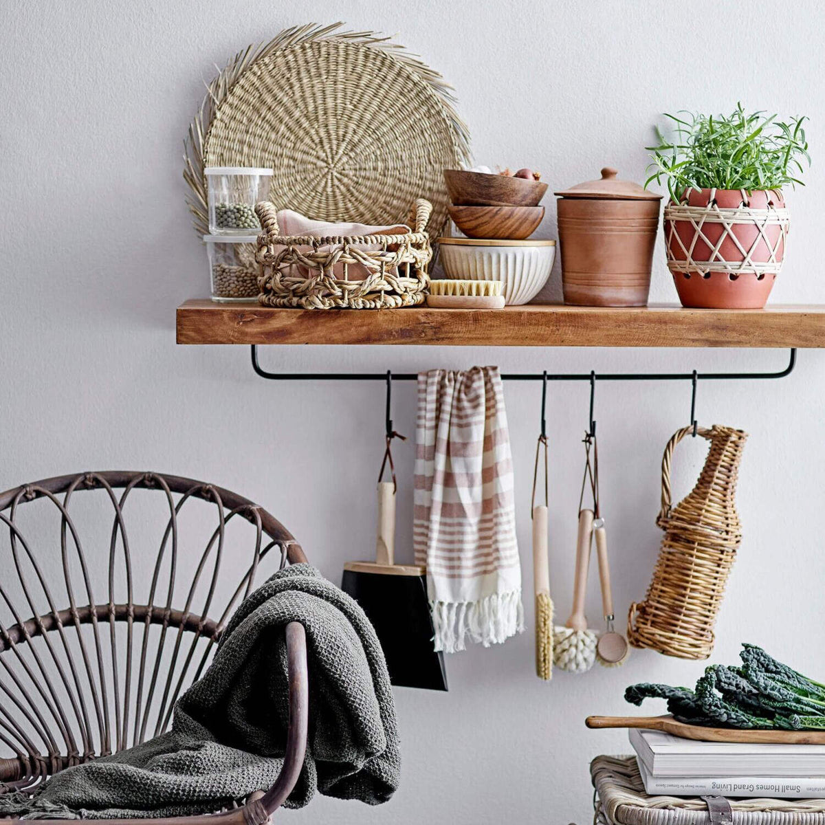 Kehr-Set "Cleaning" (Schwarz/Natur)