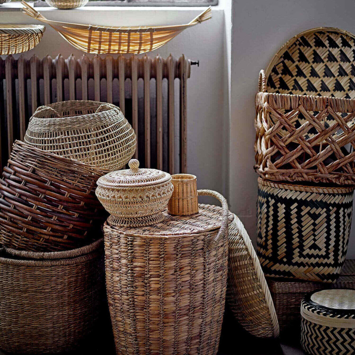 Rattan-Körbe "Lalou" im 2er-Set (Braun)
