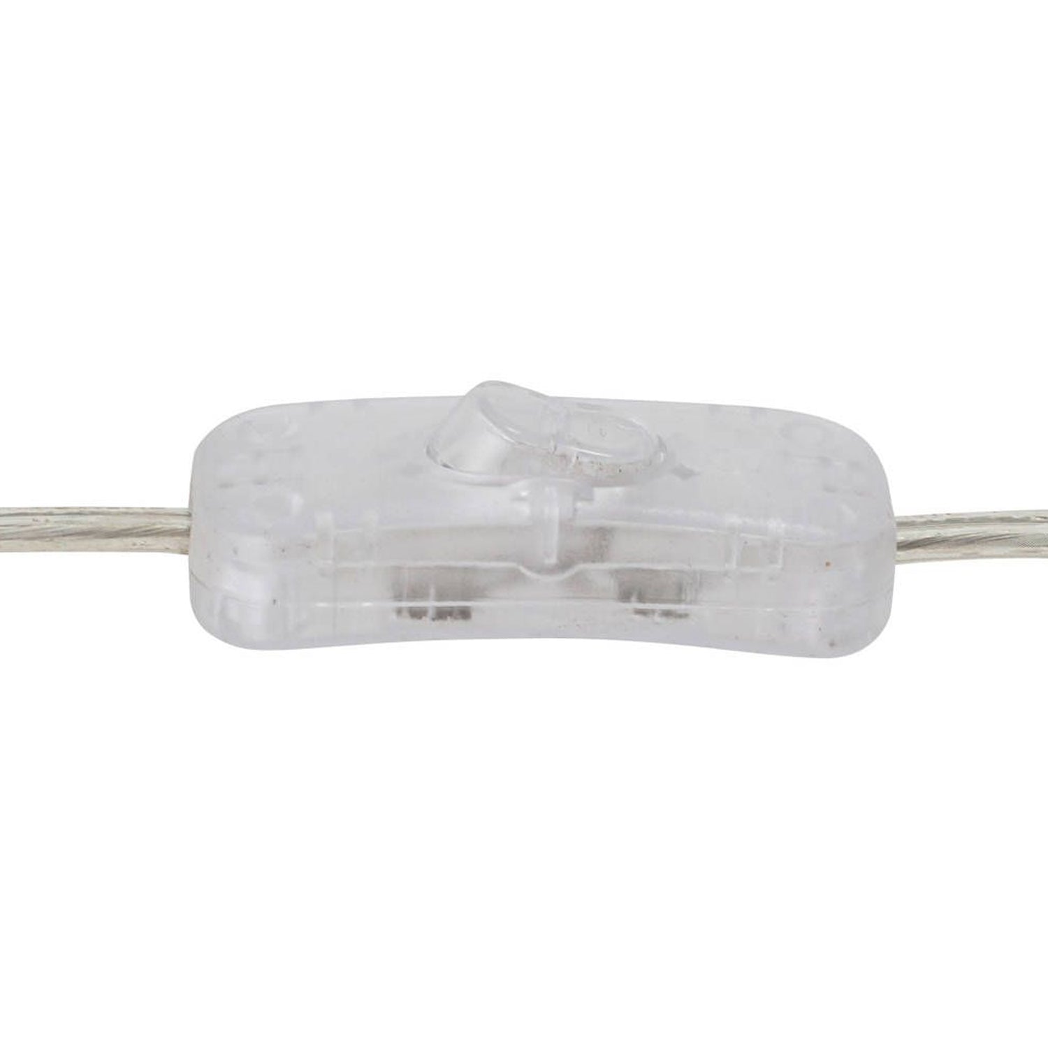 Tischlampen-Zwischenschalter am Kabel, transparentes Gehäuse