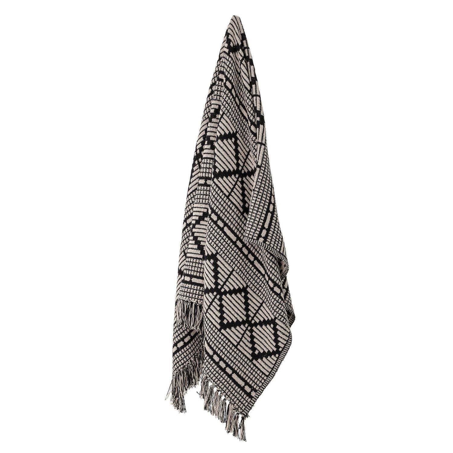 Decke "Gutte" - 160x130 cm (Schwarz)
