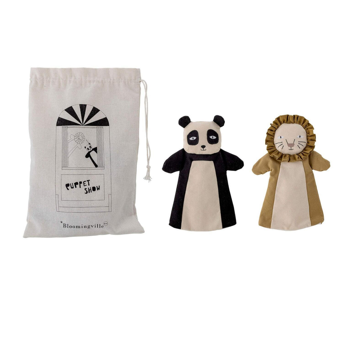 Handpuppe "Flynn" im 2er-Set - 17x5x24 cm (Schwarz/Braun)