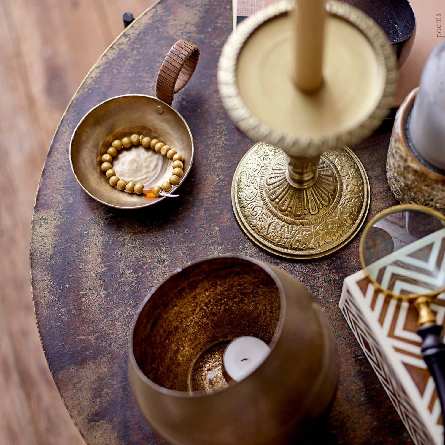 Teelichthalter "Filia" - 15x14 cm (Messing)