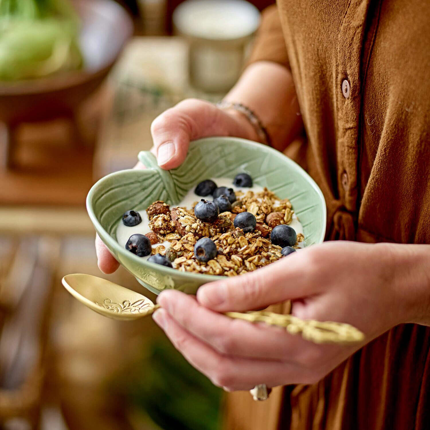 Teller "Savanna" - 15x14,5x4,5 cm (Grün)