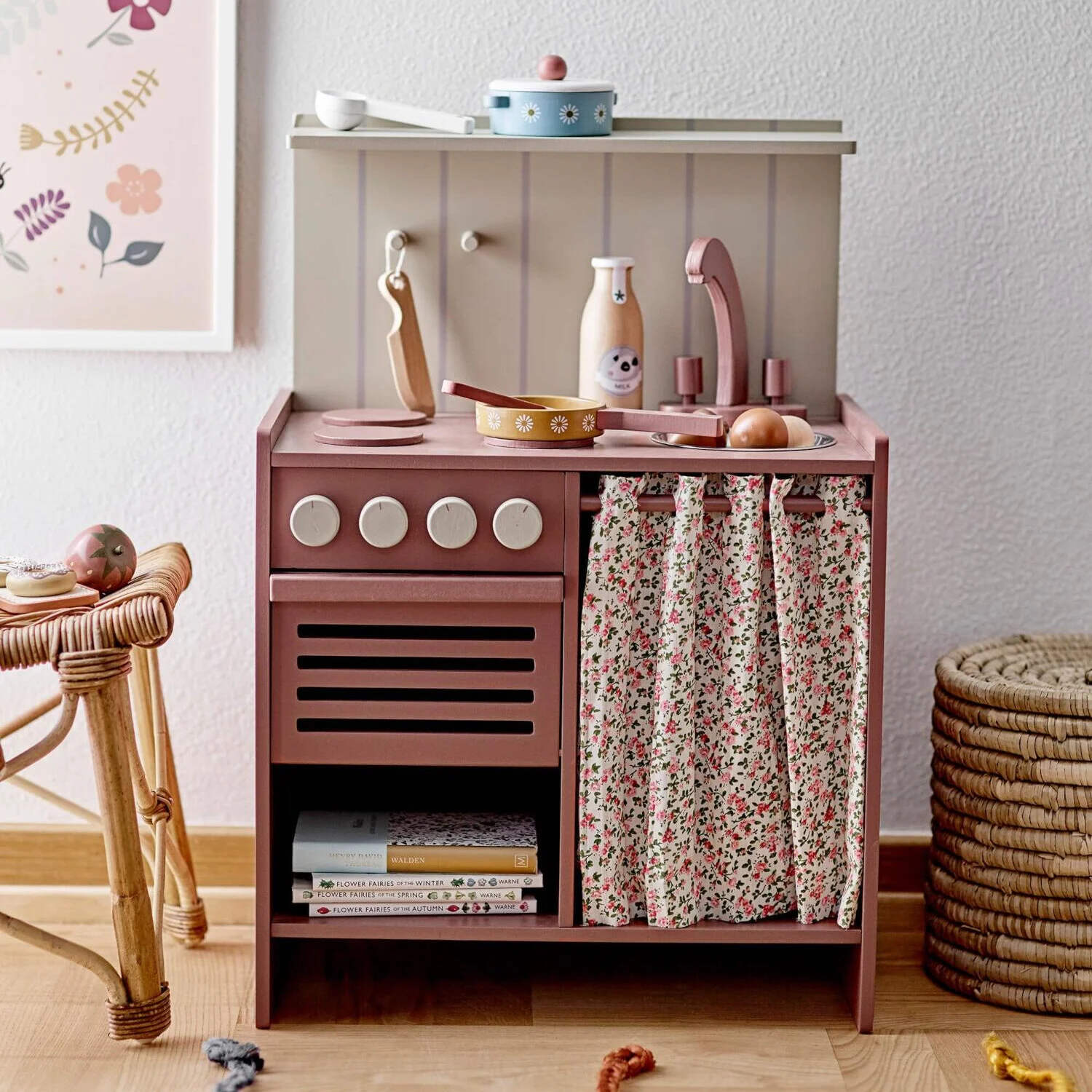 Spielküche "Pippi" - 40x26x57,5 cm (Braun/Bunt)