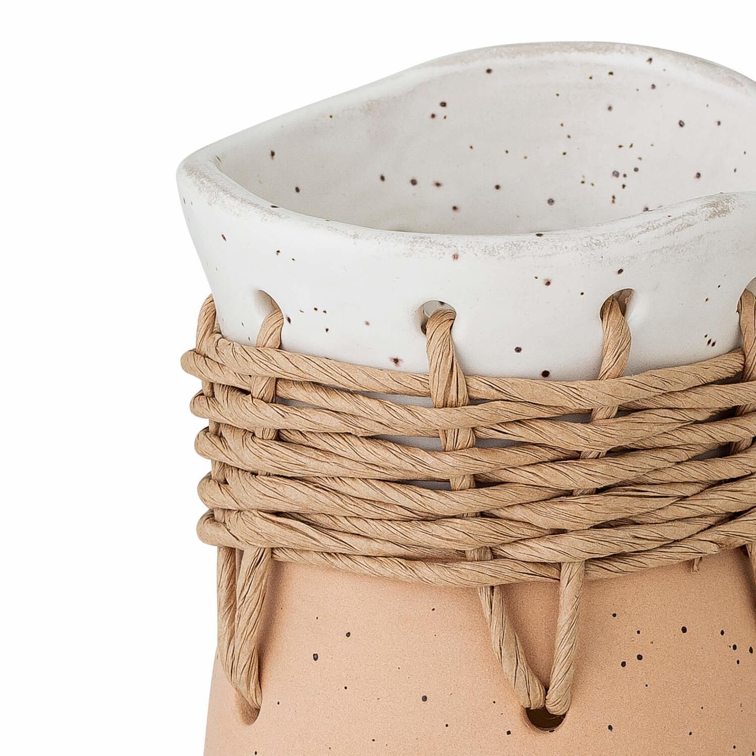 Deko-Vase "Jae" - 11x22 cm (Natur)