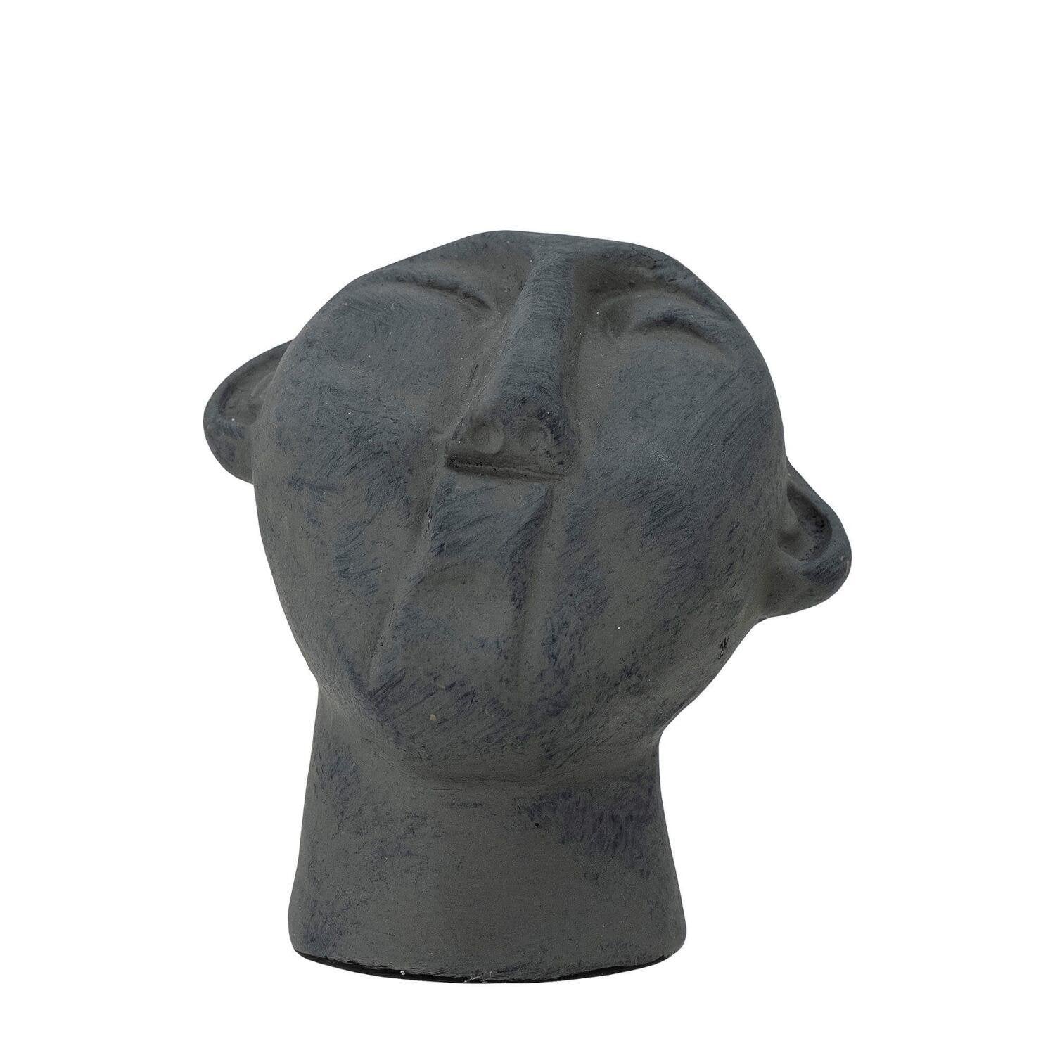 Deko-Figur „Vesla“ als Kopfskulptur, dunkelgrau, seitliche Ansicht