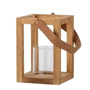 Laterne mit Glas "Lyra" - 14x14x20 cm (Natur)
