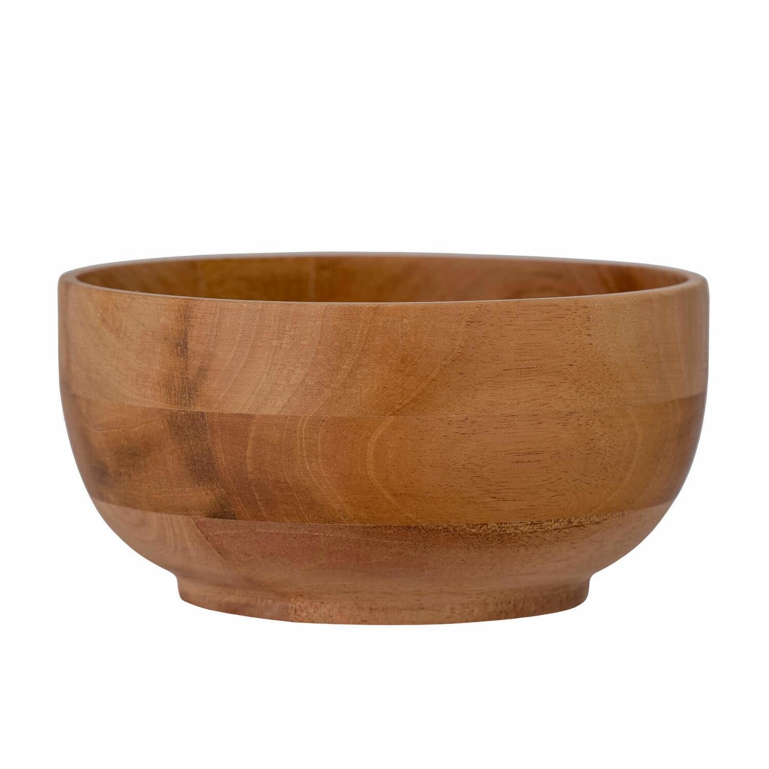 Braune Holzschale „Zeline“, ca. 9×4 cm, runde Schale mit breiter Öffnung