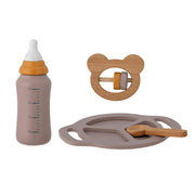 Spiel-Set "Riina" - 4 tlg. - 19x14x10,5 cm (Grau/Natur)