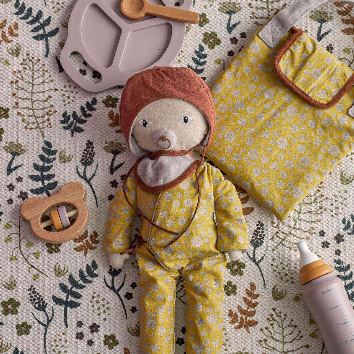 Stoffpuppe "Nalle" im 6er-Set - 15x5x38 cm (Bunt)