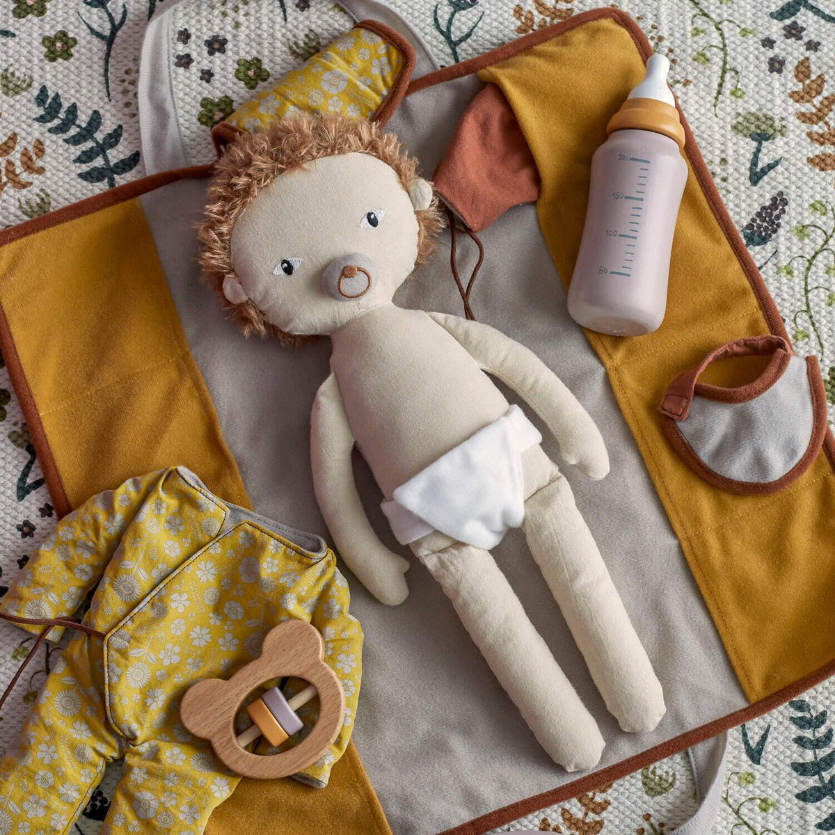 Stoffpuppe "Nalle" im 6er-Set - 15x5x38 cm (Bunt)