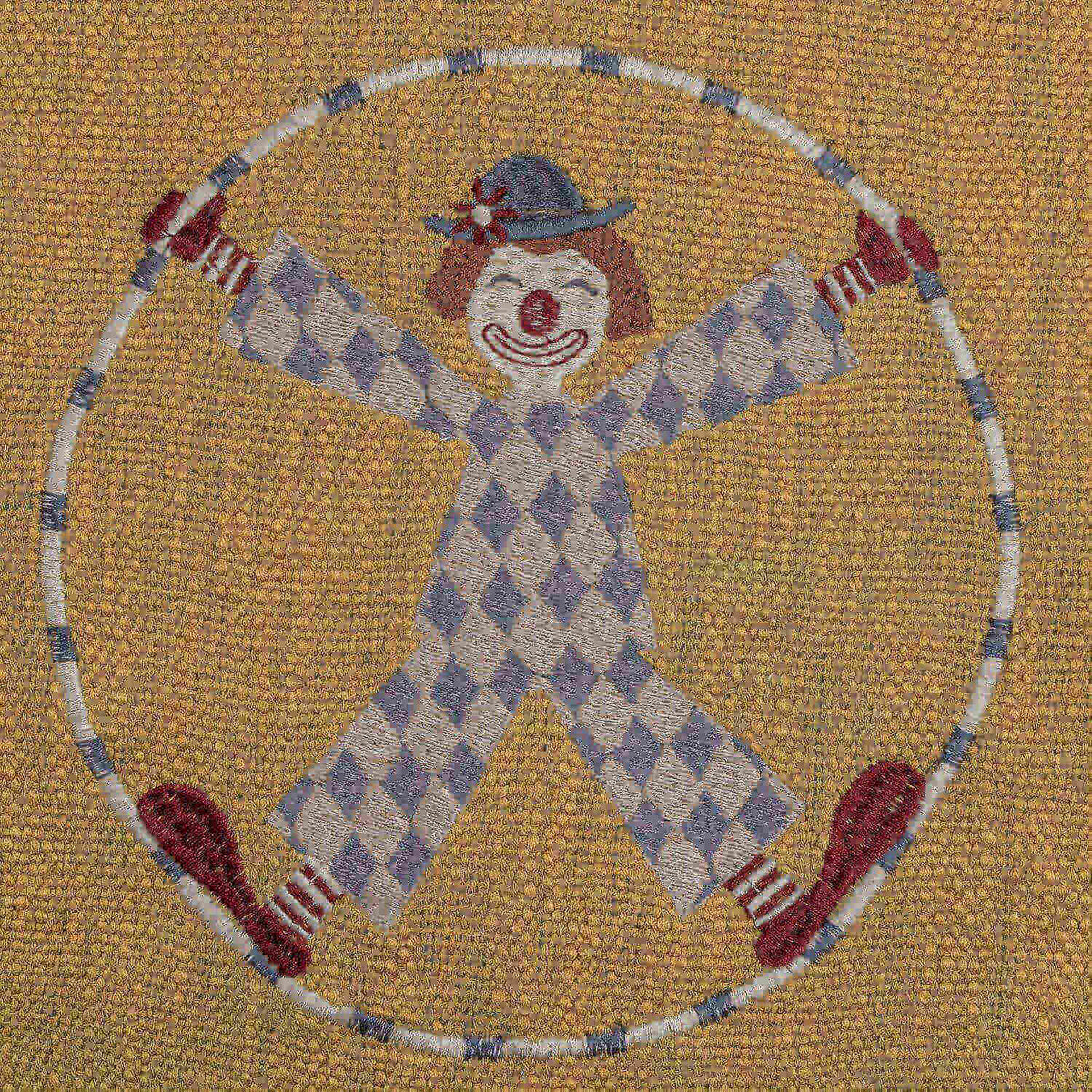 Kissen "Seamus" - 40 cm (Gelb/Blau)