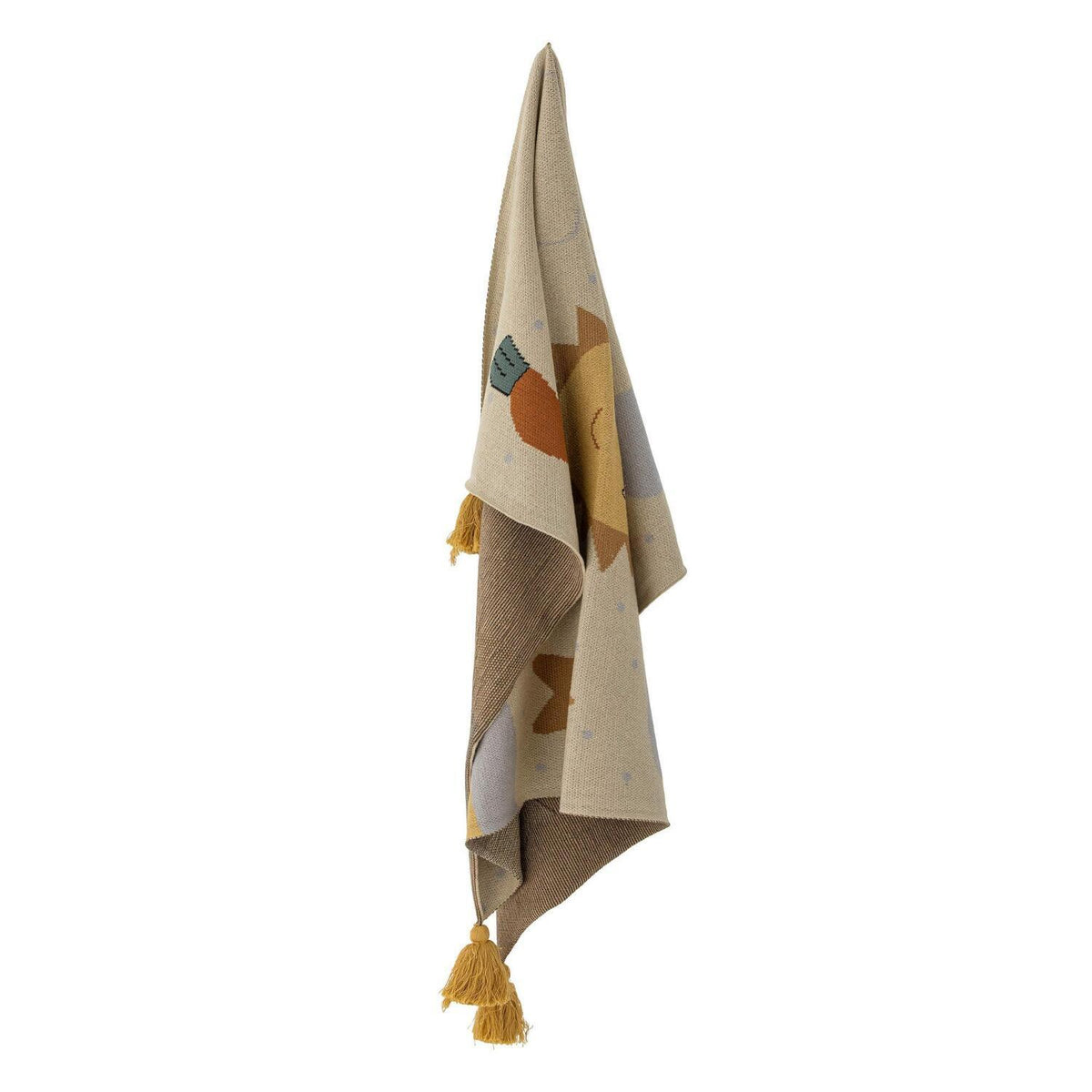 Decke "Vigge" - 100x80 cm (Gelb)