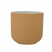 Blumentopf Kamma 14,5x14 cm, gelb, gerippt, rund mit breitem Rand