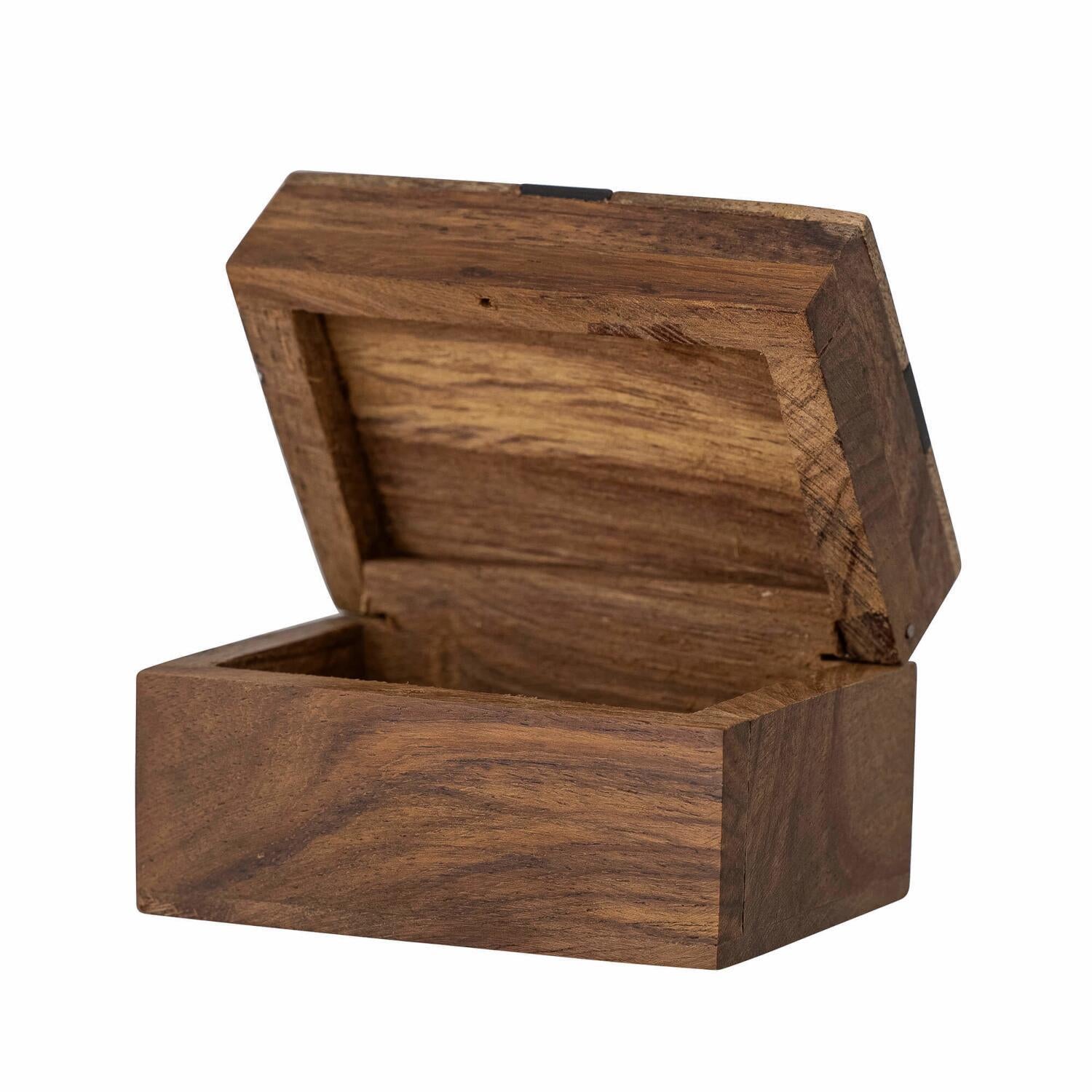 Box mit Deckel "Cemile" - 6,5cm (Braun)