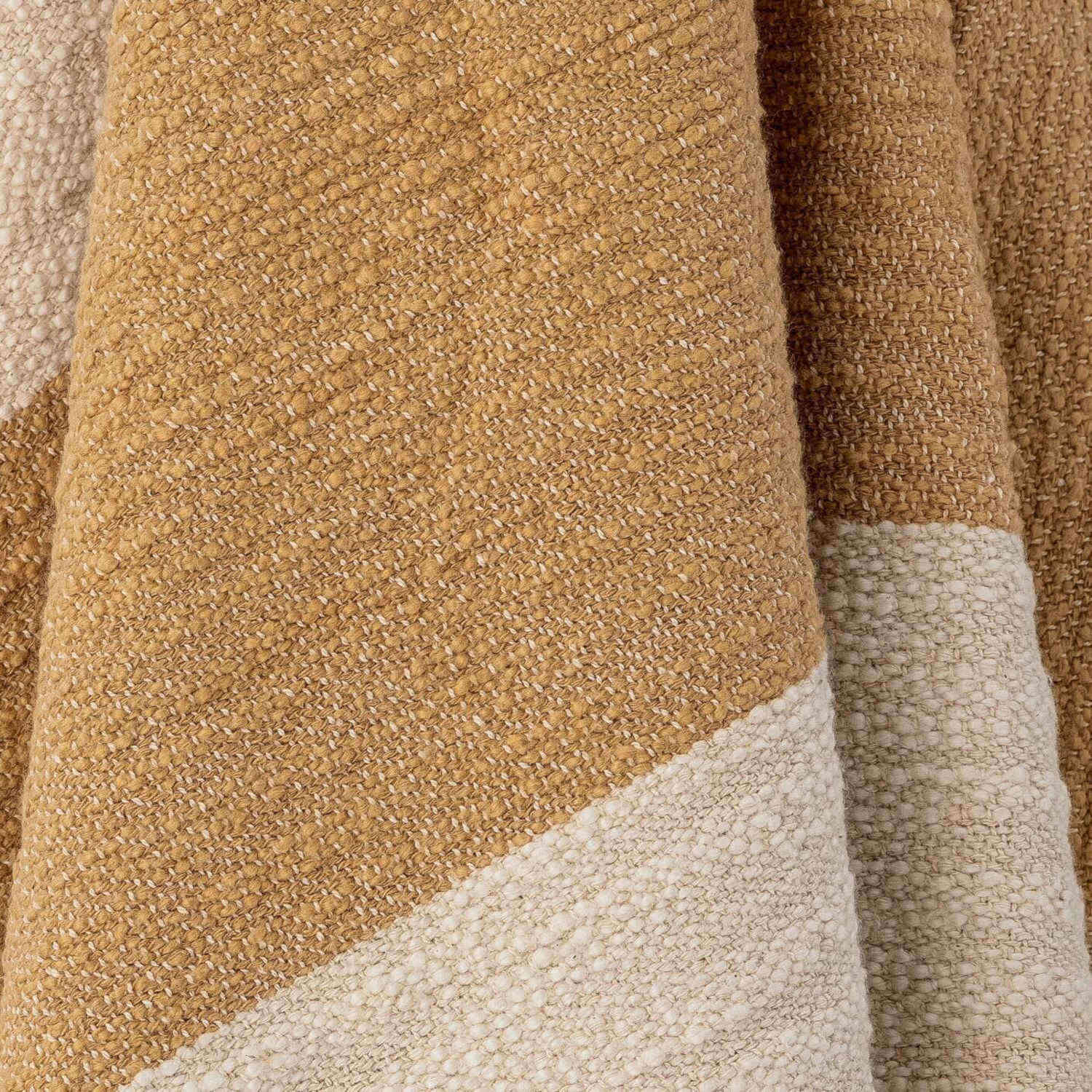 Überwurf "Motril" - 150x130cm (Natur/Gelb)