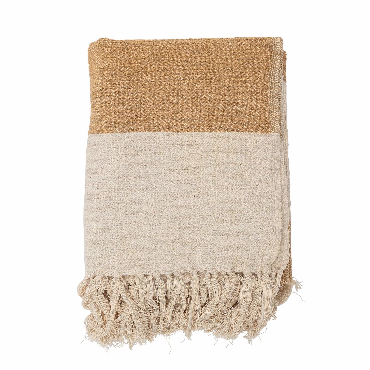 Überwurf "Motril" - 150x130cm (Natur/Gelb)