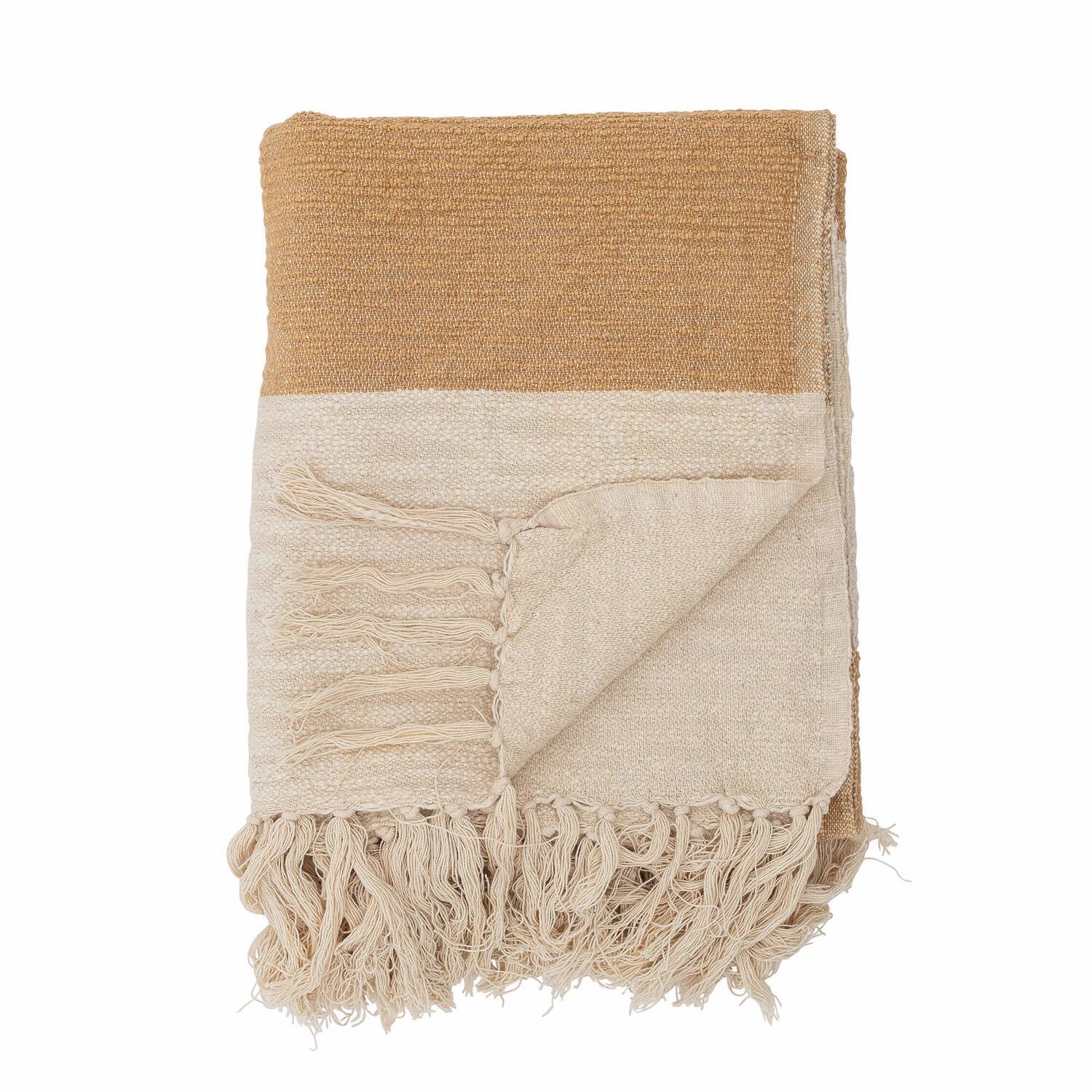 Überwurf "Motril" - 150x130cm (Natur/Gelb)