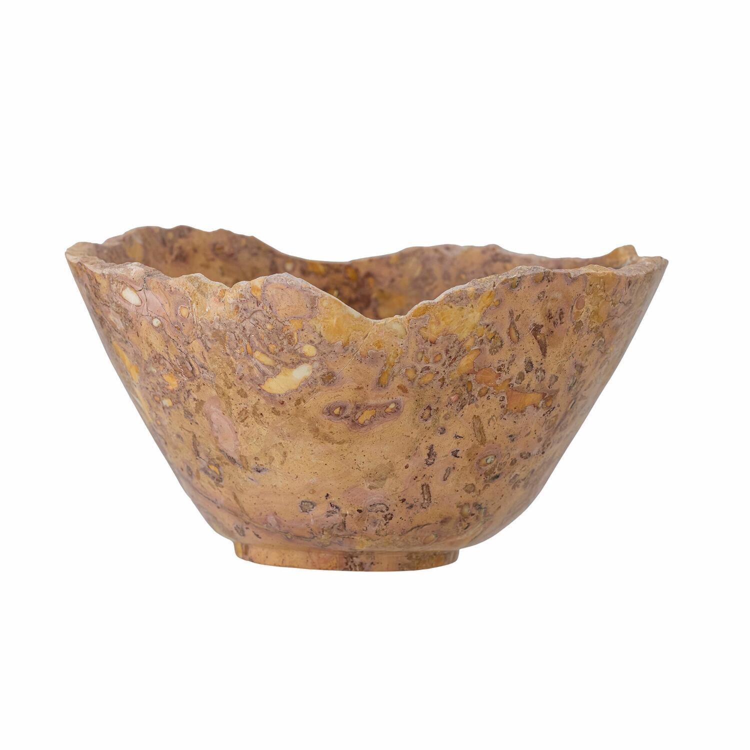 Orange-braune Schale mit rauer Oberfläche, offene Form, 28×14×28 cm