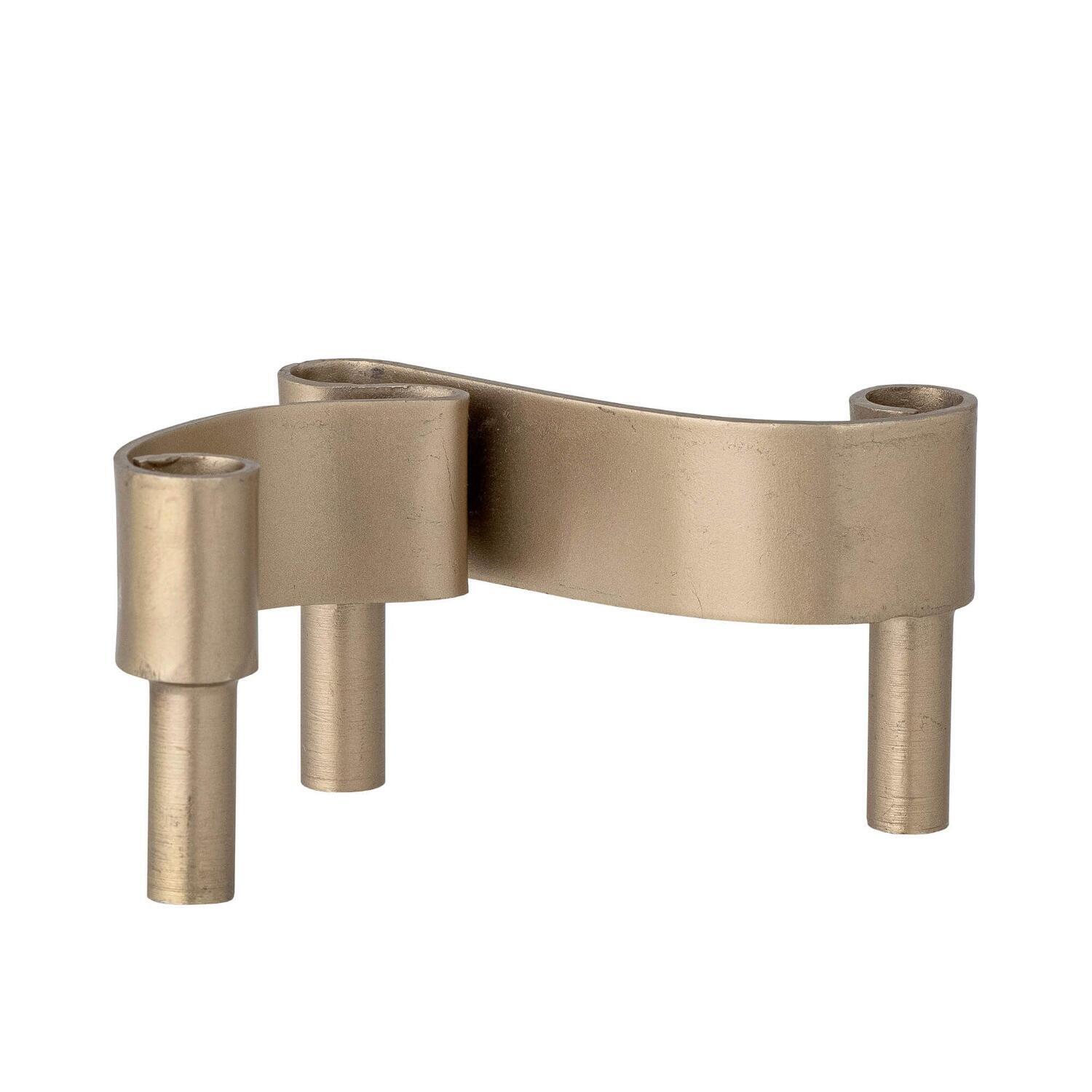 Kerzenhalter aus Messing mit vier offenen Kerzenständern, 12 cm Höhe