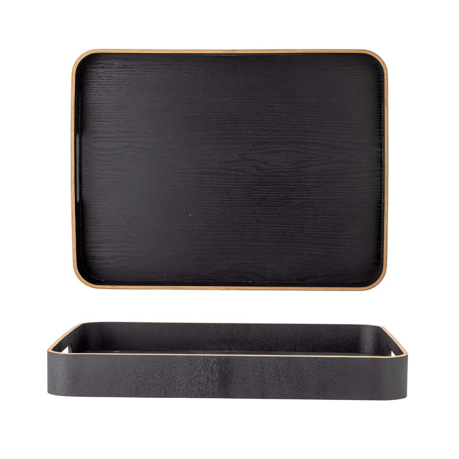 Serviertablett "Leyton" - 50x6x38 cm (Schwarz)