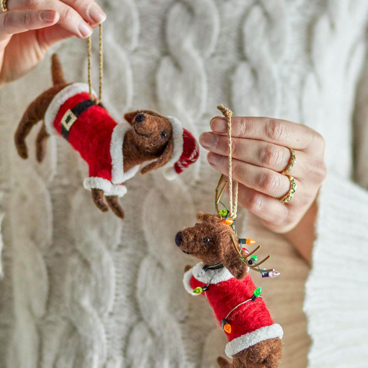 Ornament "Monty" im 2er-Set (Braun)