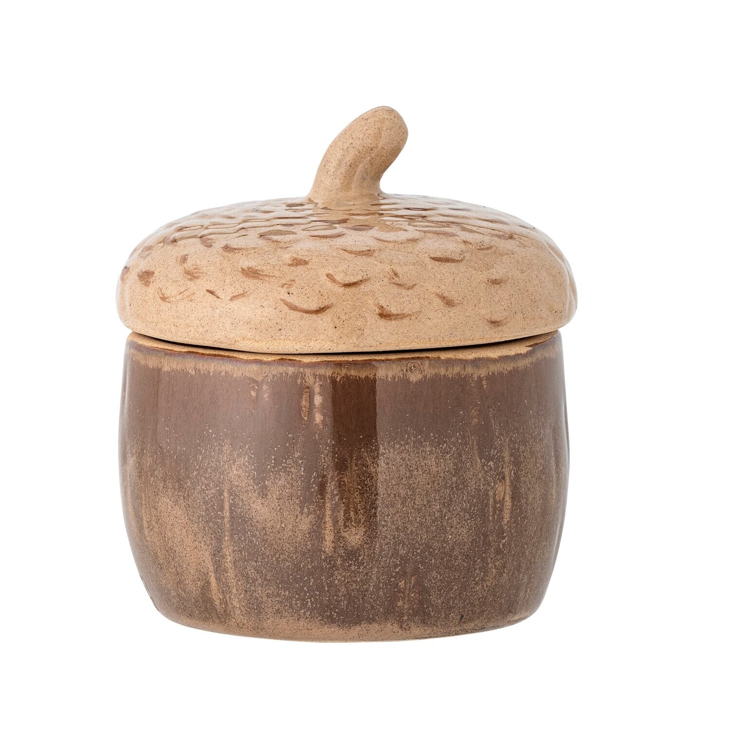 Gefäß mit Deckel "Acorn" - 8x9 cm (Braun)