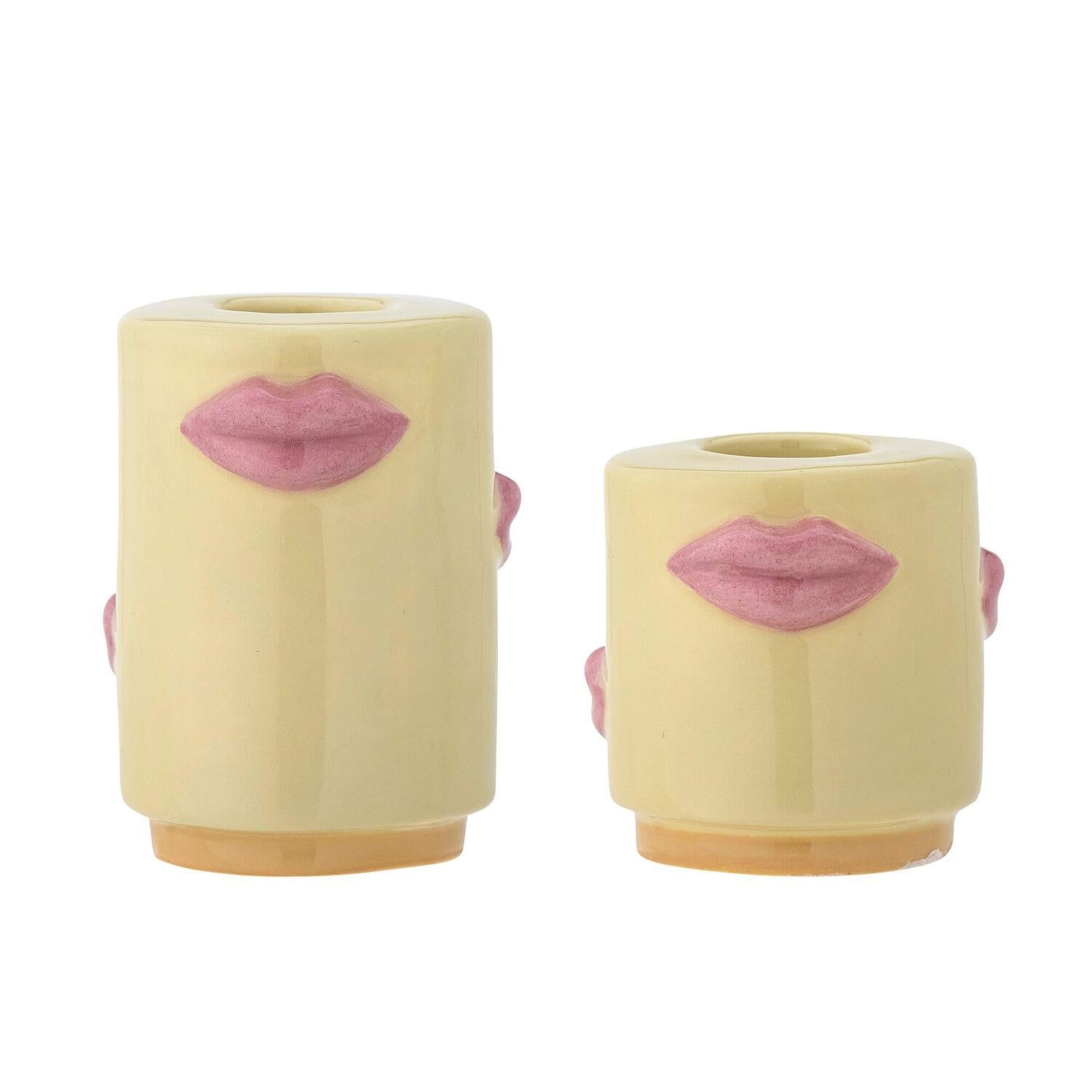 Kerzenhalter "Sassy" im 2er Set (Gelb)