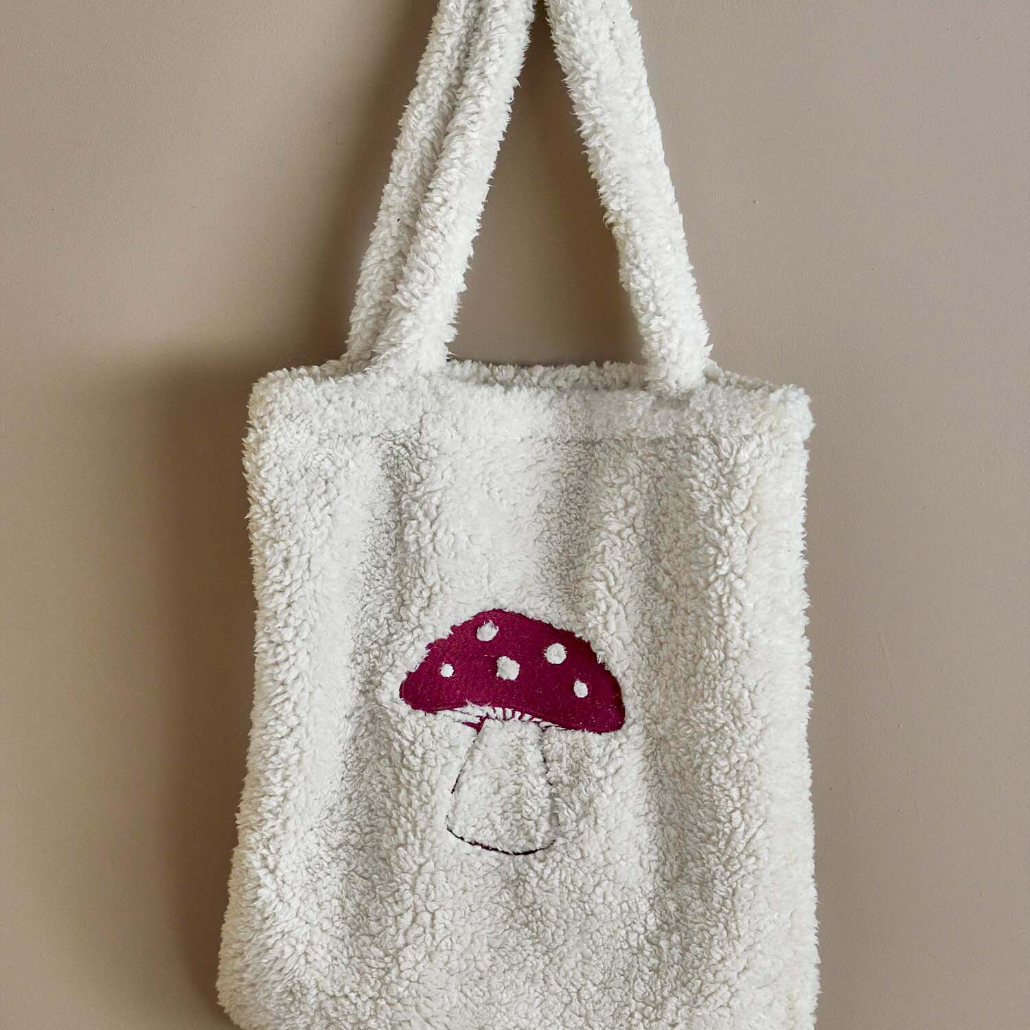 Tasche "Mushroom" - 35x40 cm (Weiß)