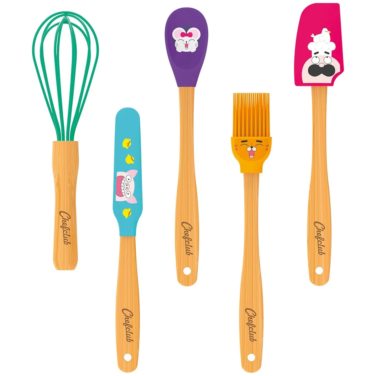 Mini-Küchenutensilien für Kinder - 5-tlg. (Bunt)