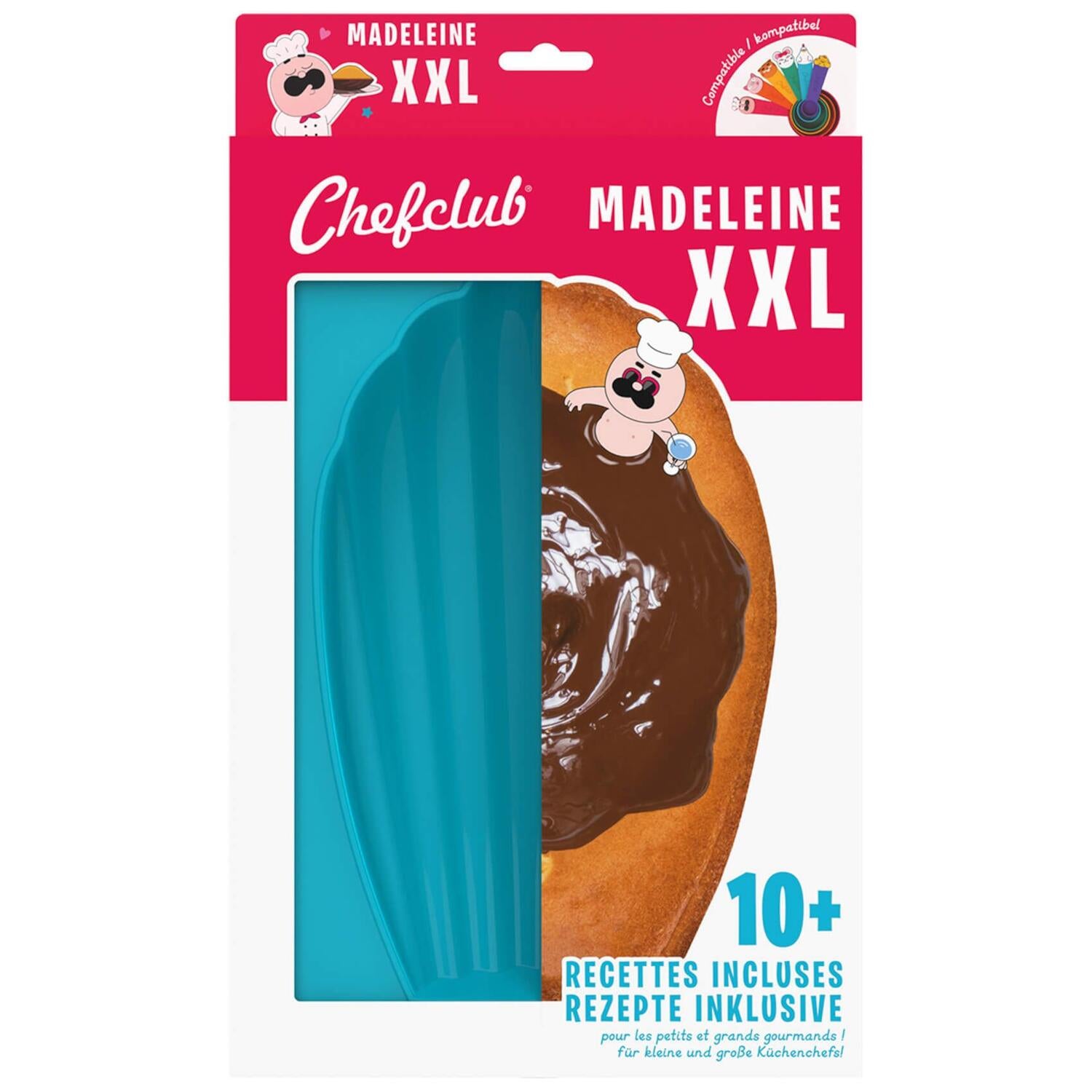 Madeleines-Backform aus Silikon - XXL (Blau)